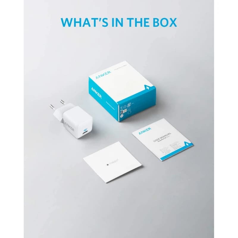 آداپتور شارژر انکر مدل Anker powerport3 20w cube A2149 — تصویر ۹