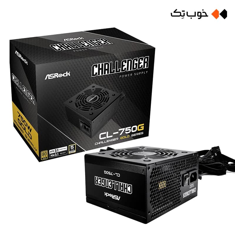 پاور 750 وات غیر ماژولار ازراک مدل Challenger CL-750G — تصویر ۵