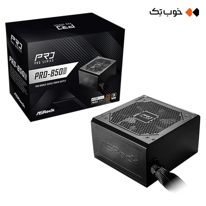 پاور 850 وات غیرماژولار ازراک مدل PRO-850B — تصویر ۵