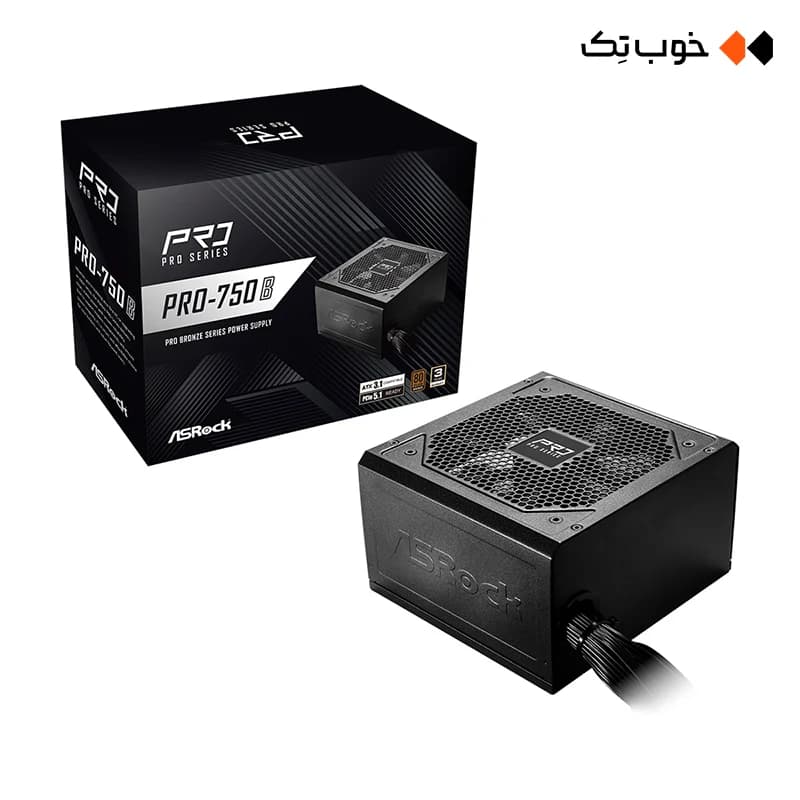 پاور 750 وات غیرماژولار ازراک مدل PRO-750B — تصویر ۵