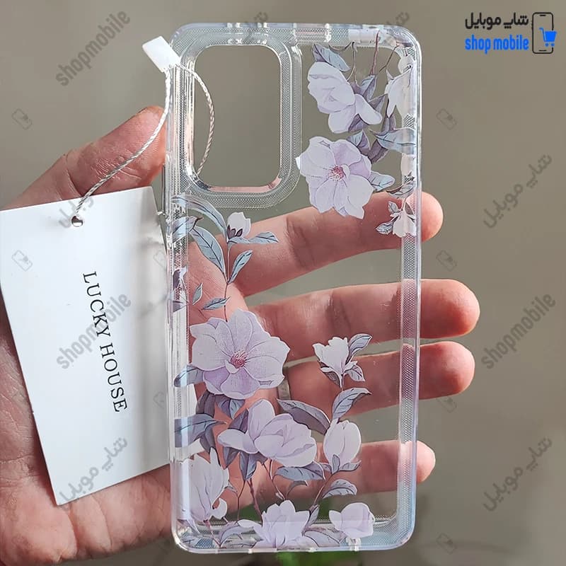 قاب گوشی شیائومی ردمی نوت 11 4G / نوت 11S 4G (کاور اورجینال Lucky House مدل شفاف طرح گل ارکیده)