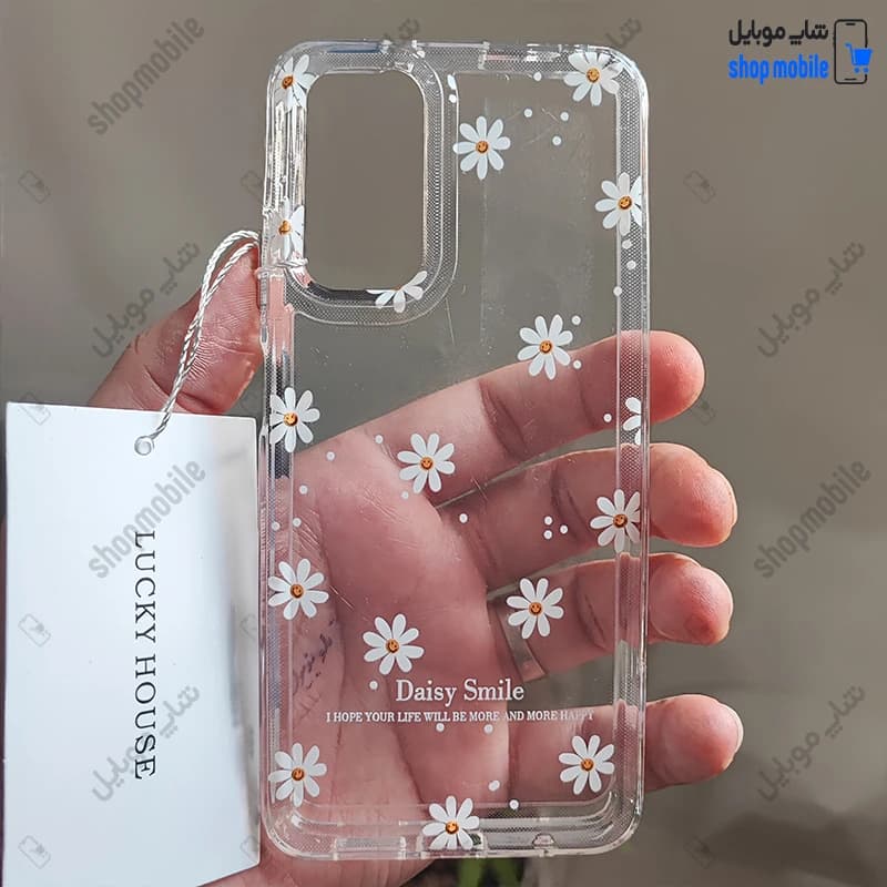 قاب گوشی شیائومی ردمی نوت 11 4G / نوت 11S 4G (کاور اورجینال Lucky House مدل شفاف طرح گل بابونه)