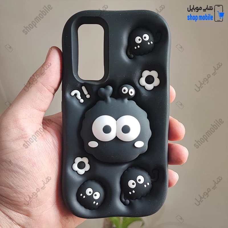 قاب گوشی سامسونگ گلکسی A54 (کاور سیلیکونی پاک کنی پاپ سوکت مدل عروسکی کیوت طرح میکروب هپل)