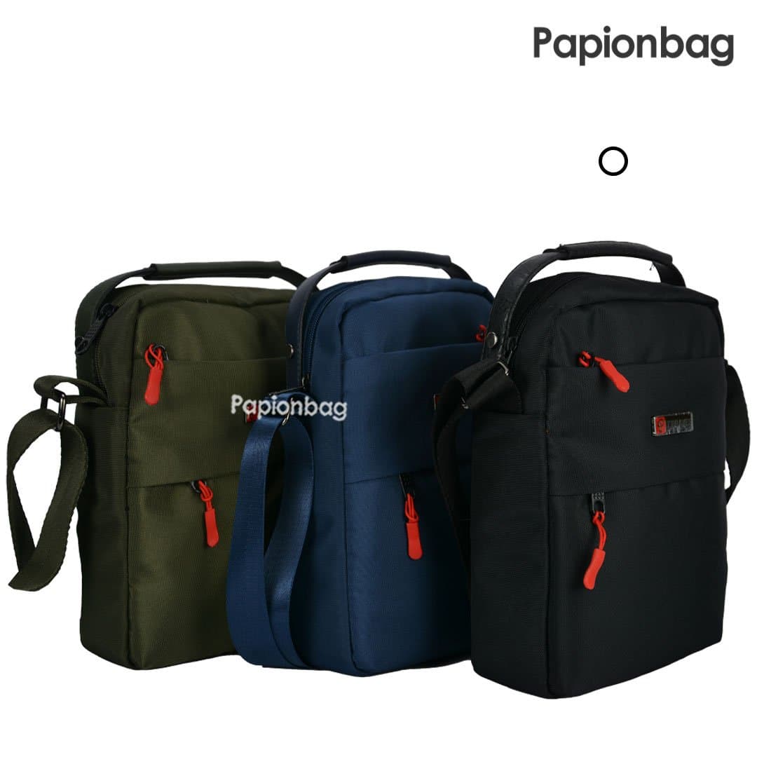کیف دوشی اسپرت برزنتی کد 246 (مشکی-سبز-سرمه ای) — تصویر ۸