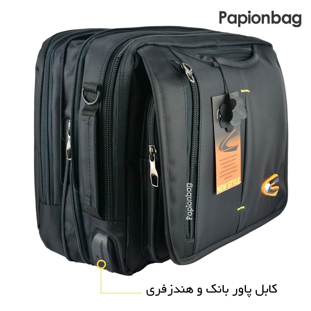 کیف اداری دانشجویی سه کاره لپ تاپ برزنتی کمل(camel) کد228 — تصویر ۳