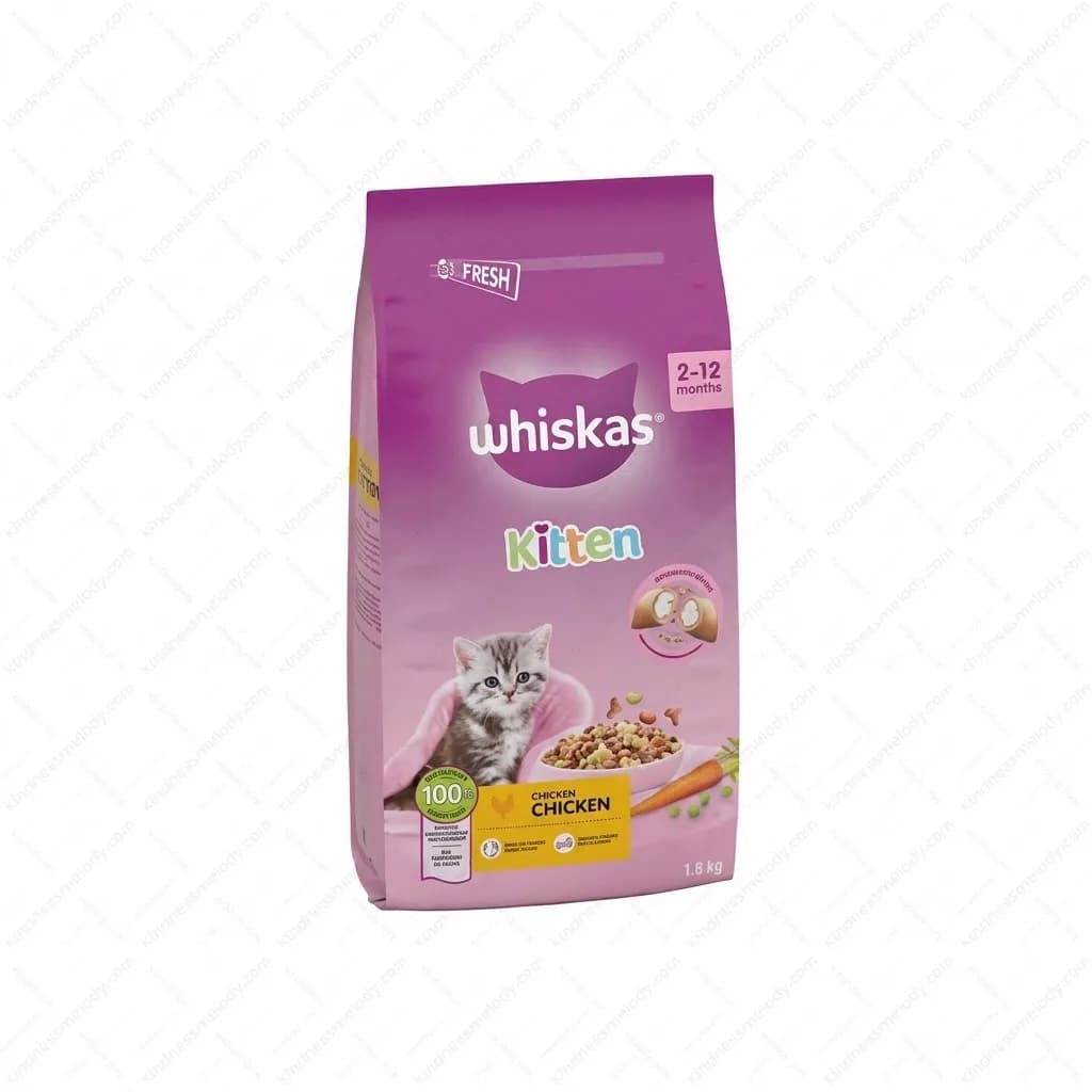 غذای خشک بچه گربه ویسکاس طعم مرغ Whiskas Kitten Chicken Dry Food وزن 1.9 کیلوگرم
