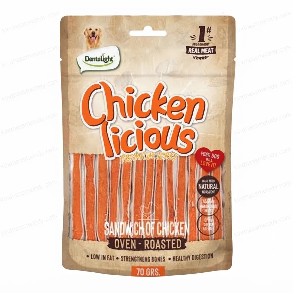 تشویقی سگ دنتالایت ساندویچی طعم مرغ Dentalight Dental Sandwich Chicken ‏۷۰گرم