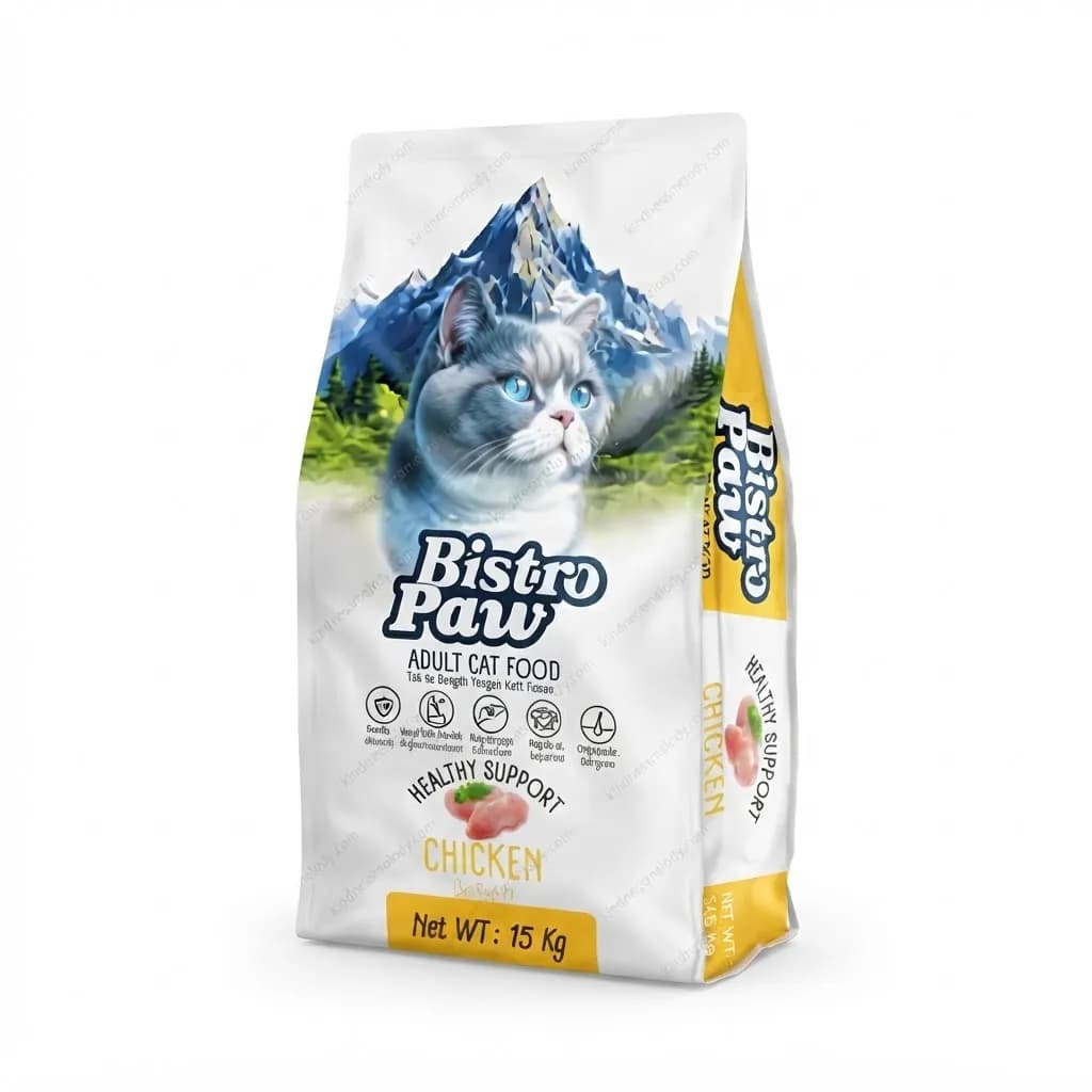 غذای خشک گربه بیسترو پاو طعم مرغ Bistro Paw Dry Cat Food Chicken Flavor وزن ۱۵ کیلوگرم