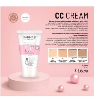 سی سی CC کرم فارماسی FARMASI مدل LIGHT 01 رنگ روشن — تصویر ۳