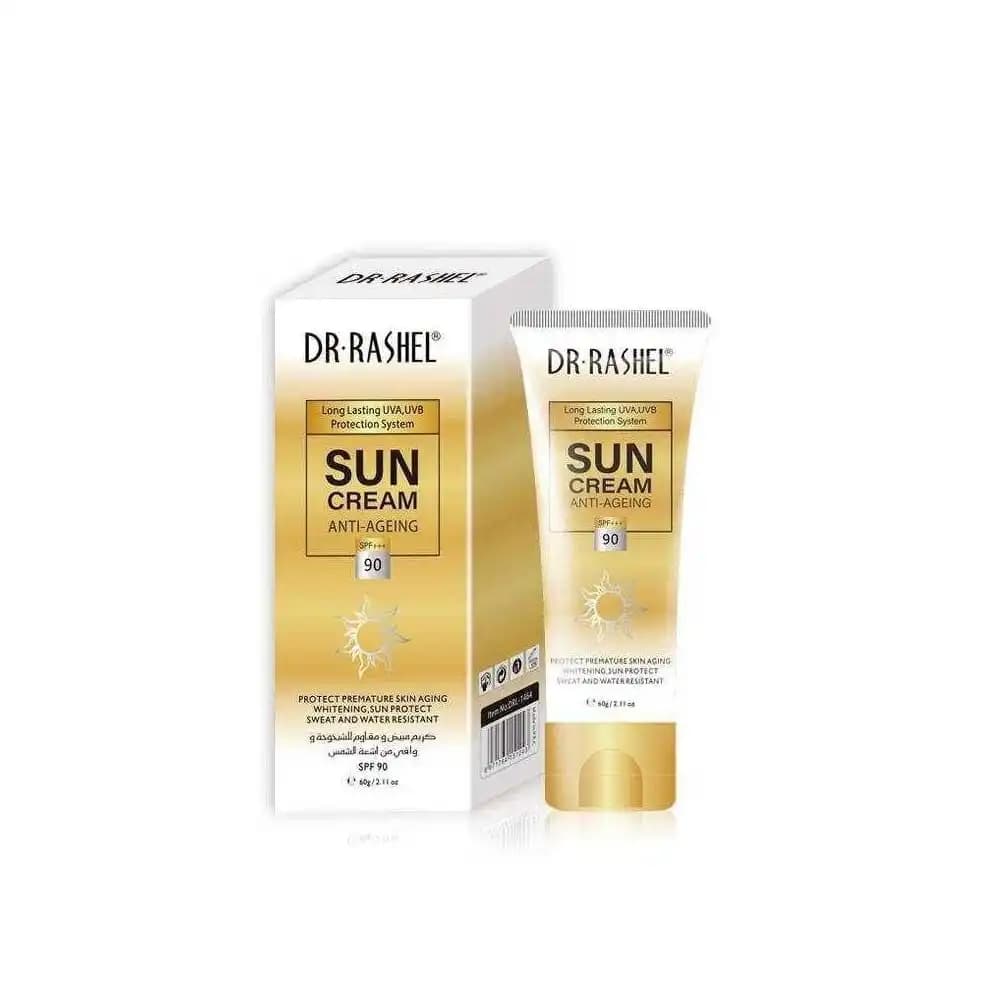 کرم ضد آفتاب ضدپیری spf+++90 دکتر راشل حجم ۶۰ گرم
