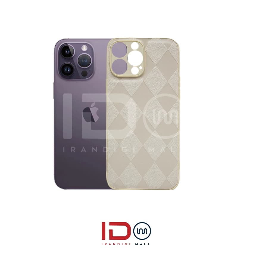 قاب مینیمال گوشی موبایل آیفون مدل iPhone 14 Pro Max طرح لوزی رنگ آبی — تصویر ۳