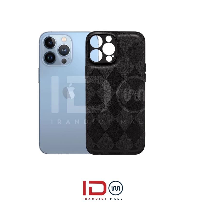 قاب مینیمال گوشی موبایل آیفون مدل iPhone 13 Pro Max طرح لوزی رنگ آبی — تصویر ۲