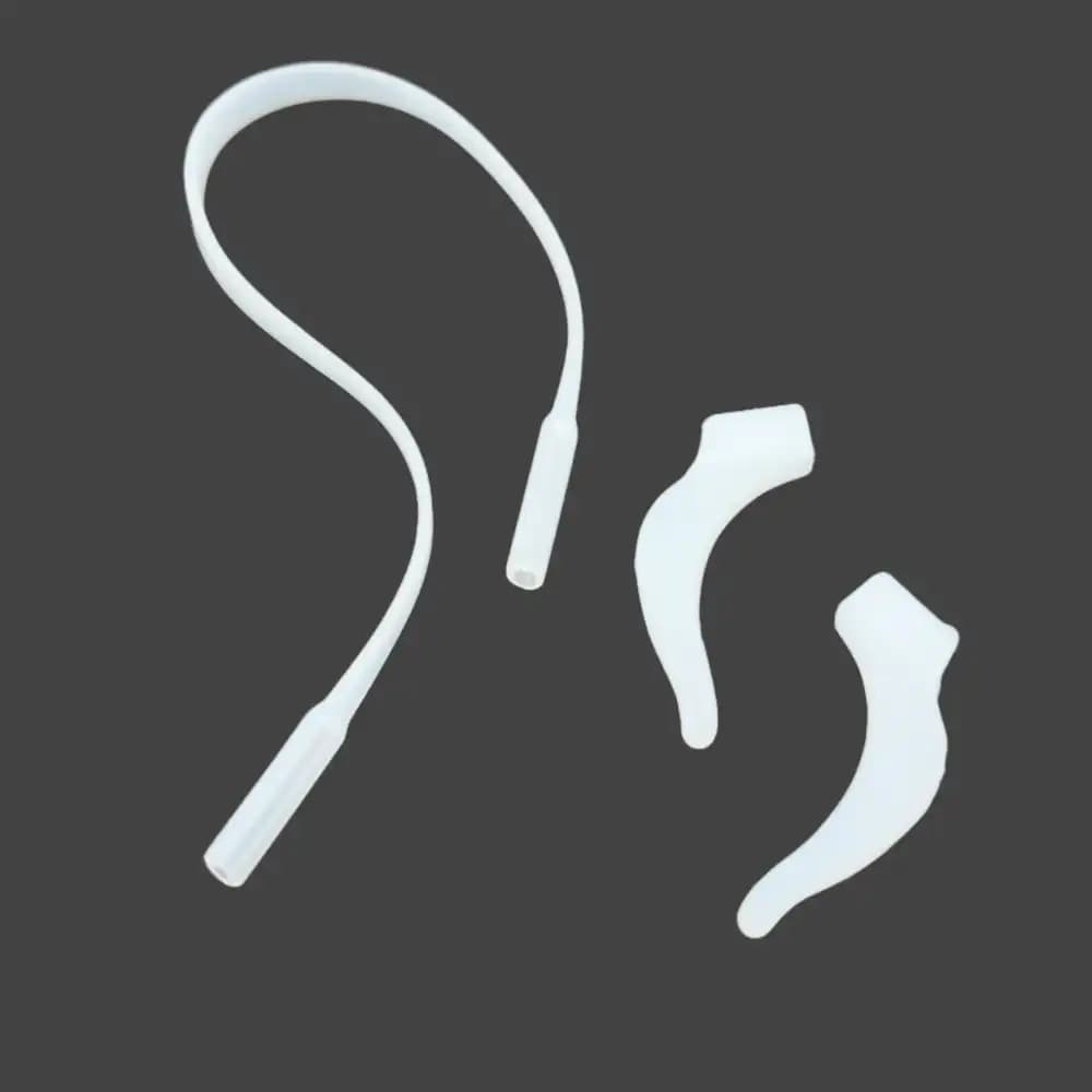 ست گیره و بند عینک رنگ سفید شفاف