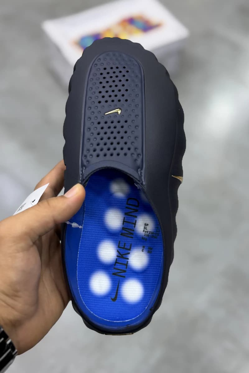 دمپایی نایک مایند مشکی آبی Nike Mind — تصویر ۳