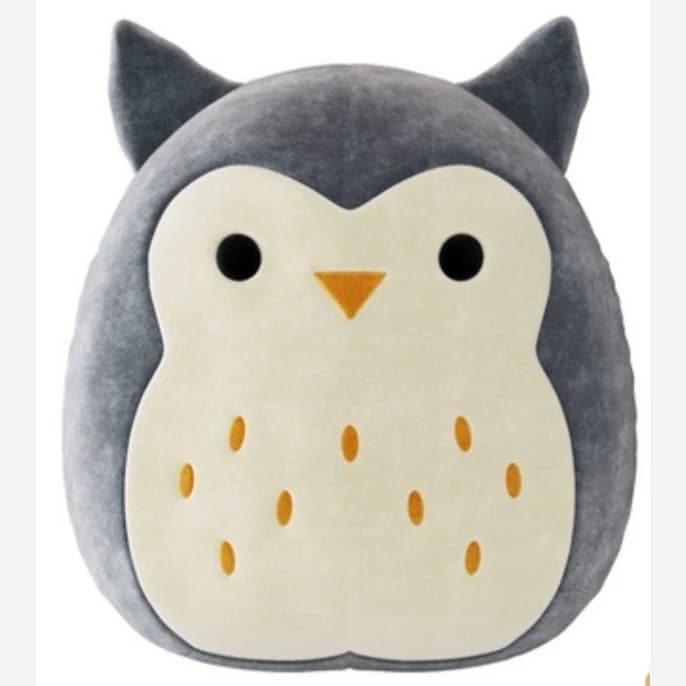 عروسک اسباب بازی پشمی پولیشی اسکوییشی مدل جغد طوسیSquishmallows