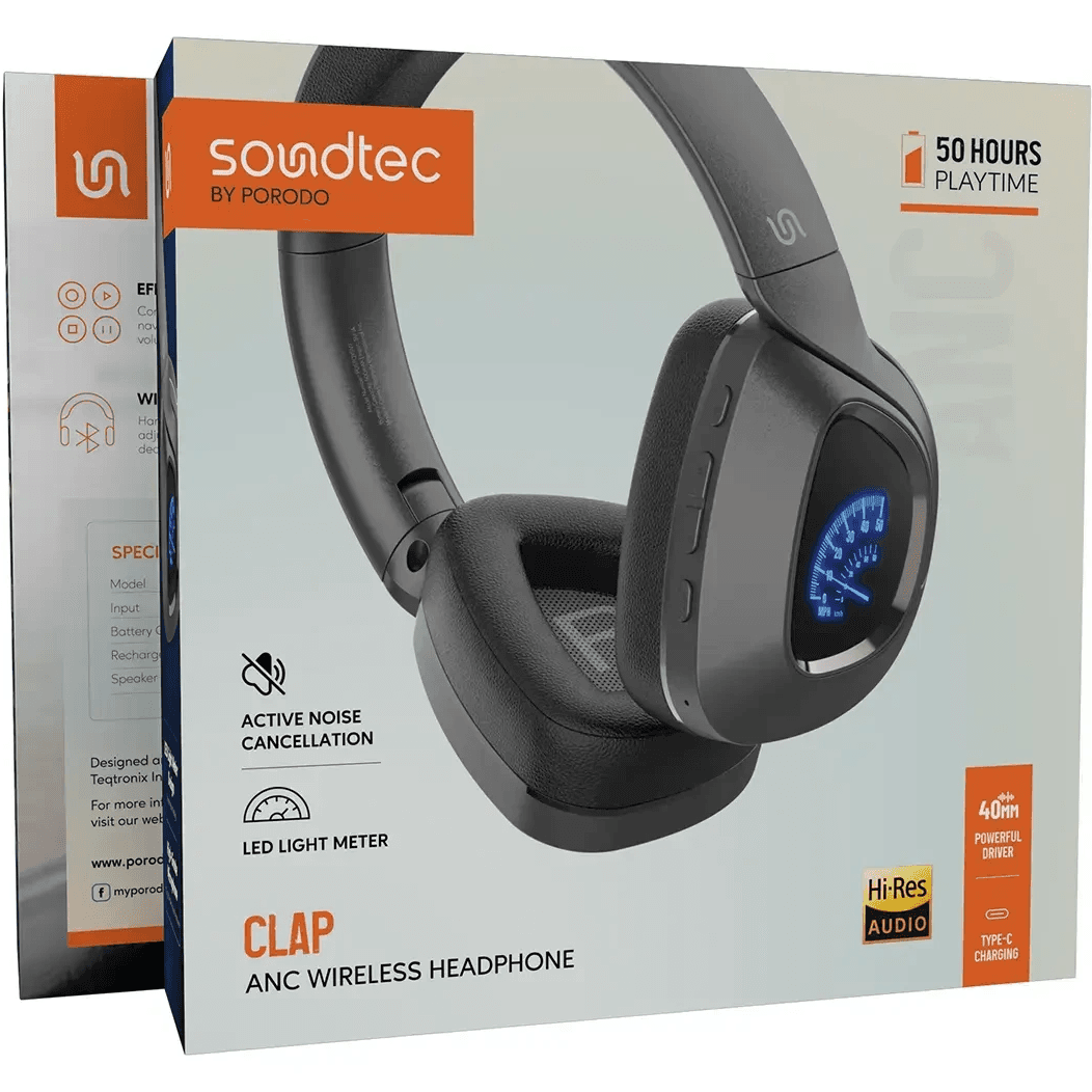 هدفون بی‌سیم پرودو Soundtec CLAP ANC با درایور ۴۰ میلی‌متری و ۵۰ ساعت شارژدهی — تصویر ۴