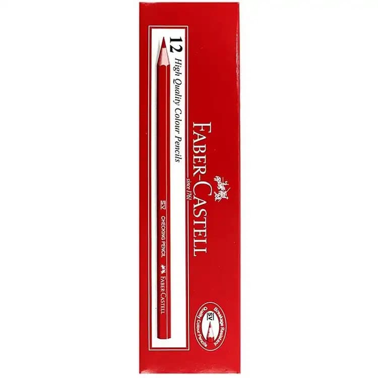 مداد قرمز فابرکاستل (Faber Castell) مدل 12 عددی
