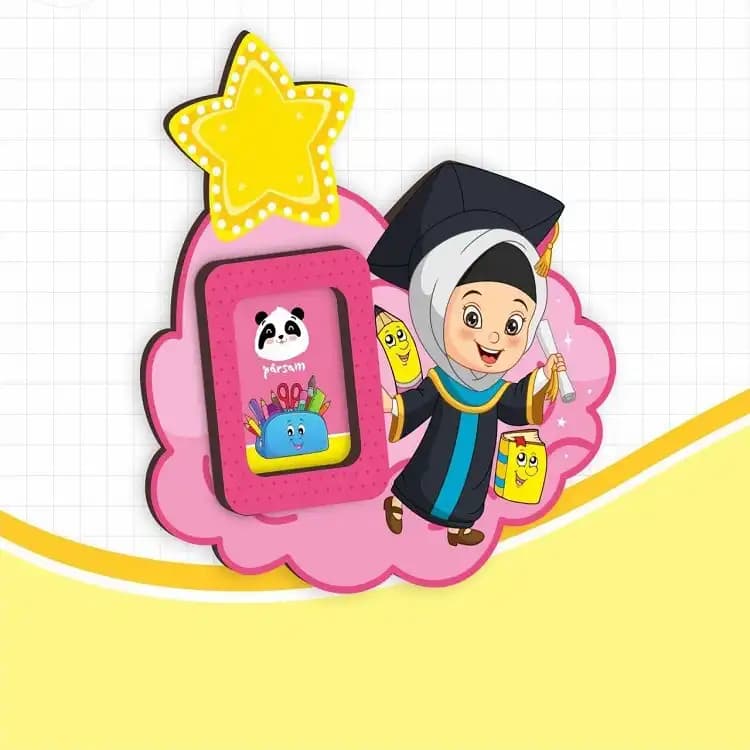قاب عکس مگنتی جشن پایان دوره دخترانه