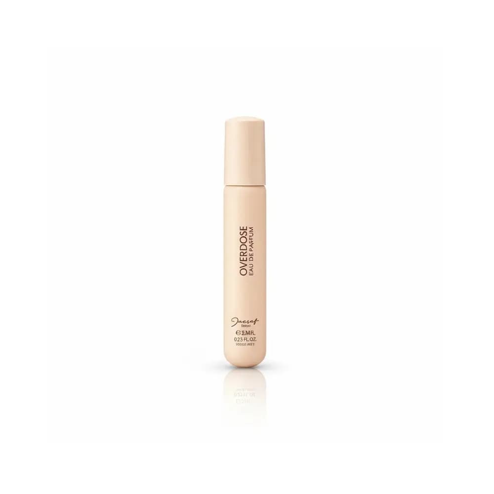 عطر جیبی زنانه ژک ساف مدل OVER DOSE با رایحه گرم و شیرین، پخش بو و ماندگاری زیاد، حجم 22 میلی‌لیتر
