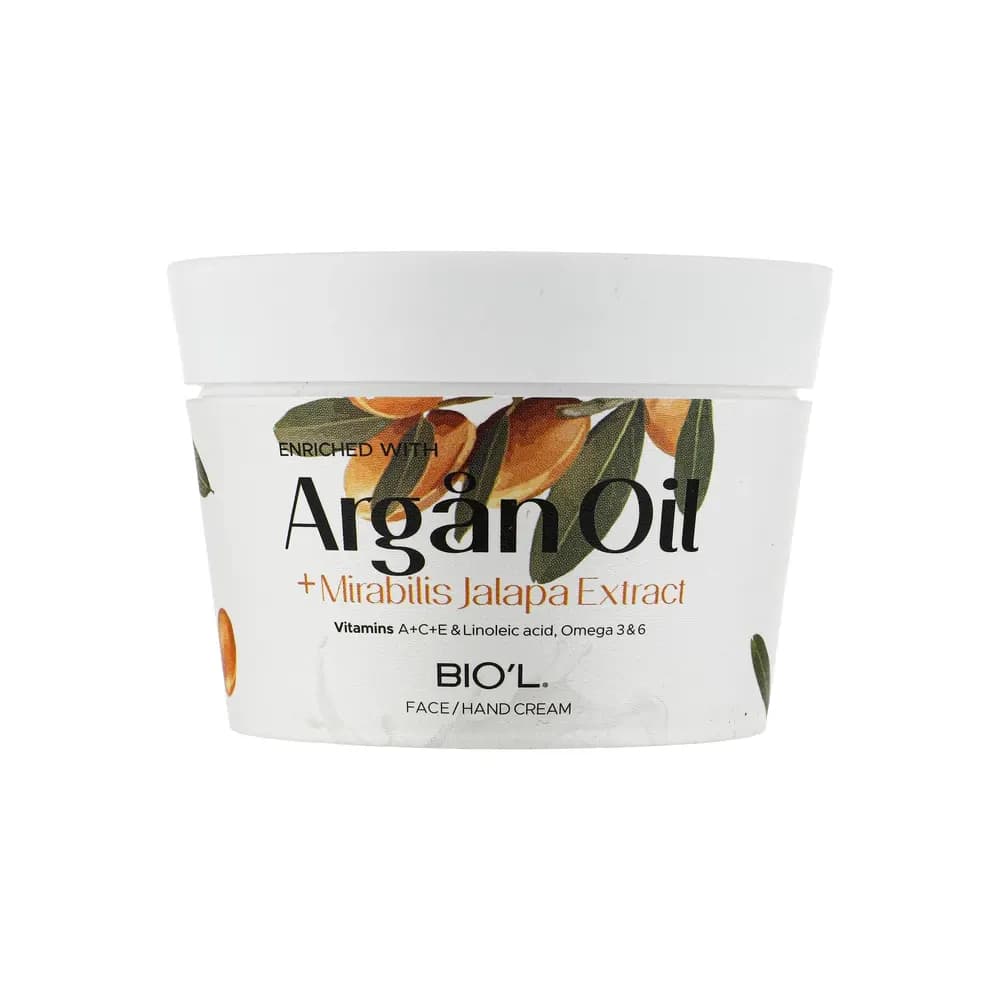 کرم مرطوب کننده و مغذی پوست کاسه ای بیول مدل Argan Oil عصاره آرگان و لاله عباسی حجم 200 میلی لیتر
