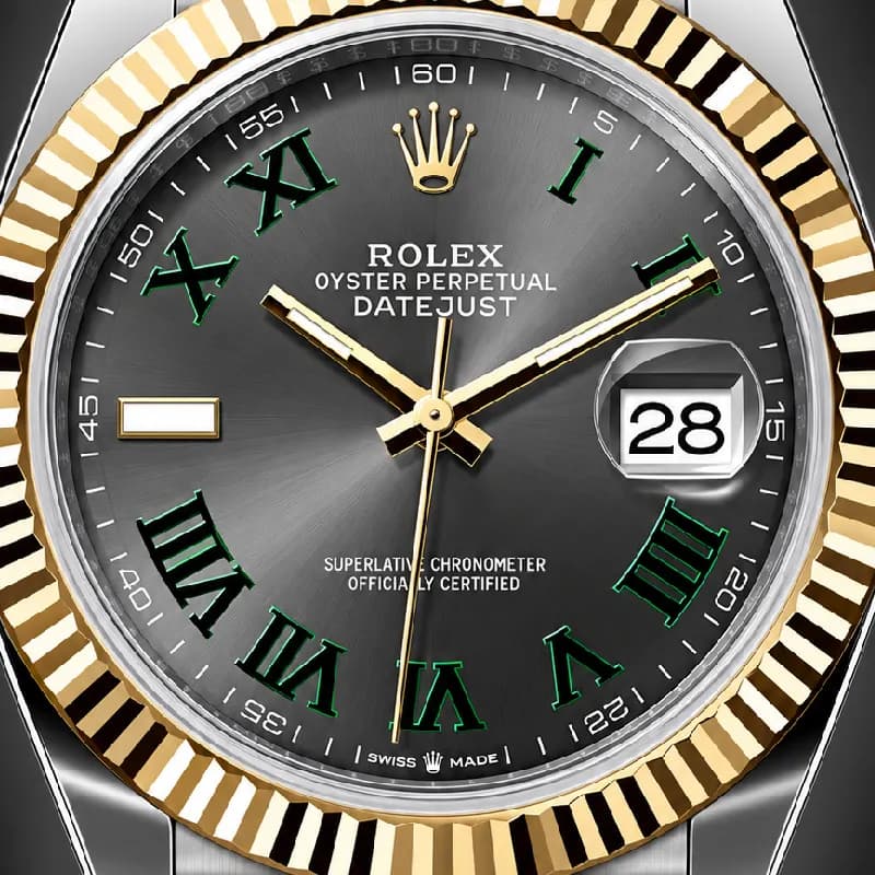 رولکس Datejust 36 Wimbledon خاکستری و سبز دو رنگ | رفرنس M126233-0035 — تصویر ۲