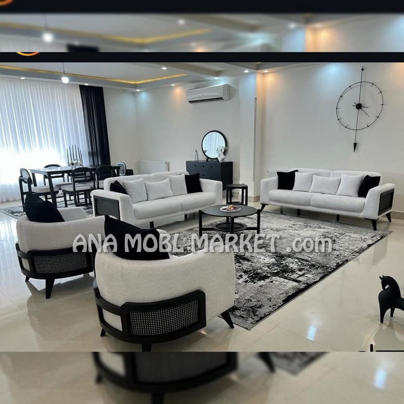 مبل راحتی حصیری مدل آوا 8 نفره — تصویر ۲