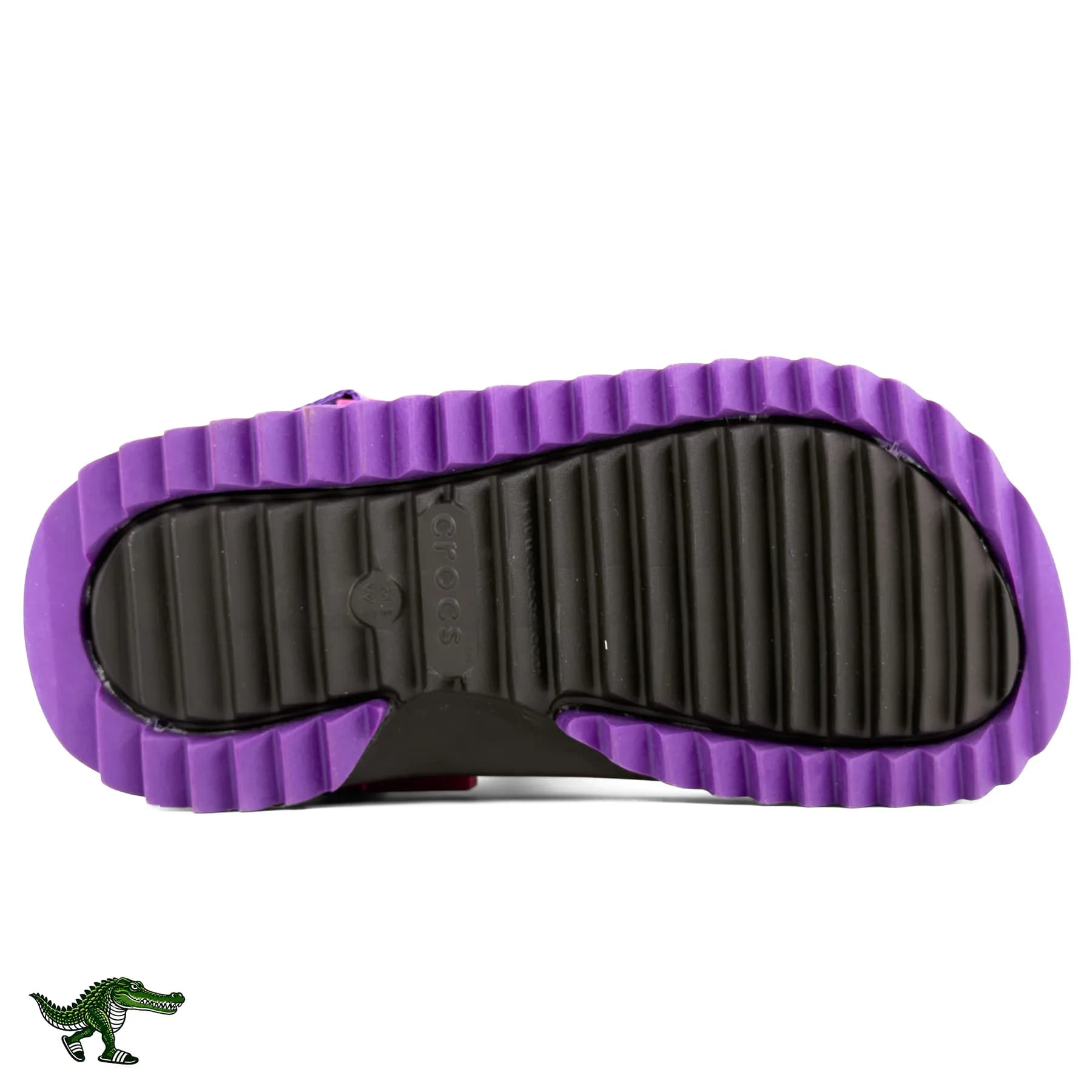 کراکس هایکر سولارایزد سفید مشکی بند سرخابی زنانه | Crocs Classic Hiker — تصویر ۱۰
