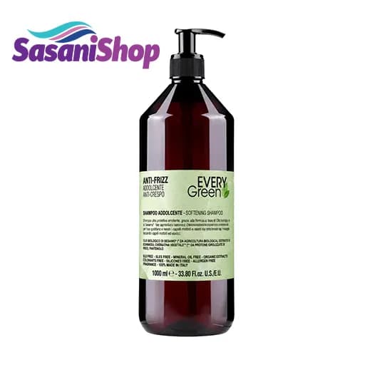 شامپو ضد وز و نرم‌کننده مو Dikson EveryGreen Anti-Frizz حجم 1000 میلی‌لیتر