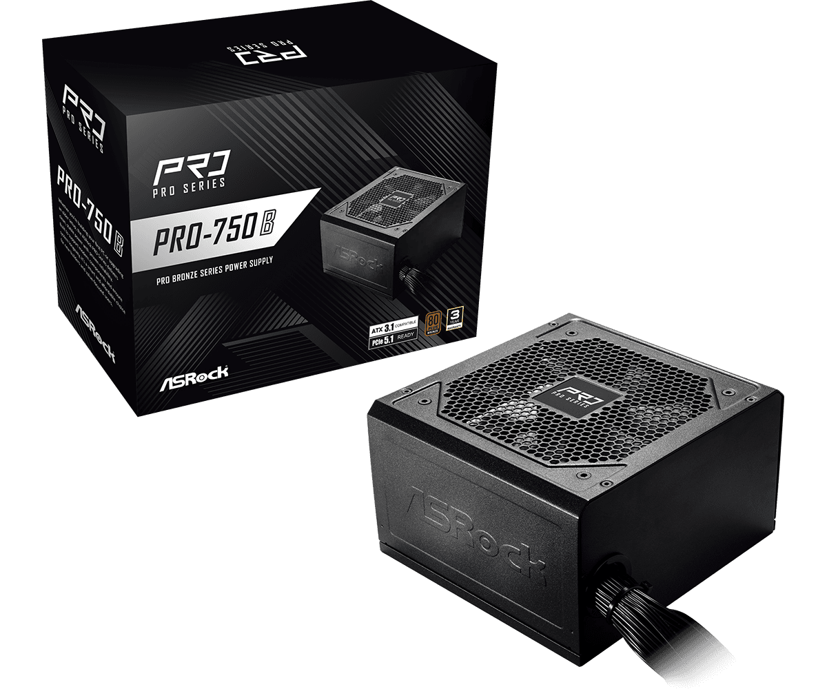 پاور غیر ماژولار ازراک مدل PRO-750B 750W