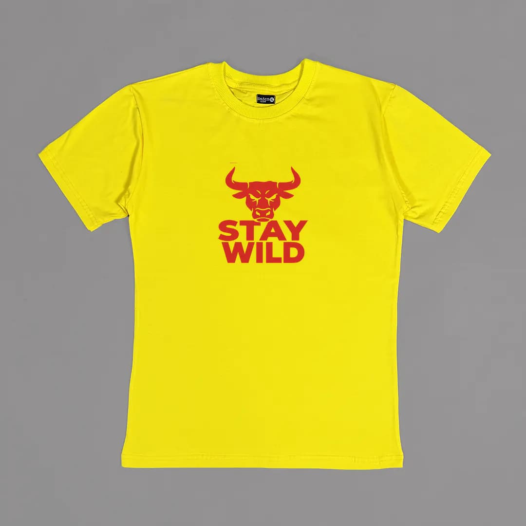 تیشرت (پولوشرت) ورزشی | بدنسازی مردانه مدل STAY WILD — تصویر ۵