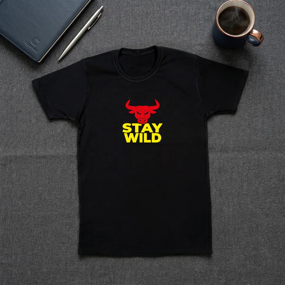 تیشرت (پولوشرت) ورزشی | بدنسازی مردانه مدل STAY WILD — تصویر ۳
