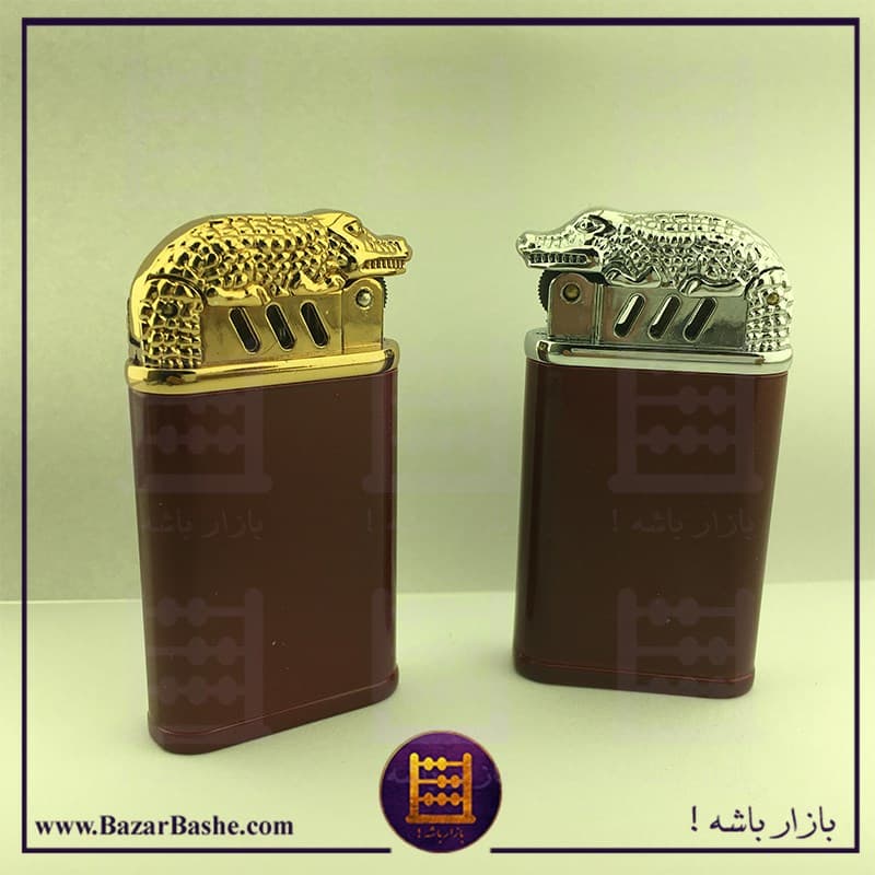 فندک گازی طرح تمساح چرم خور رنگ بندی متنوع — تصویر ۲