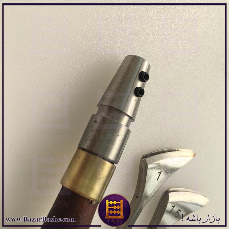 خط انداز چرم 4 سر فولادی دسته چوبی — تصویر ۴