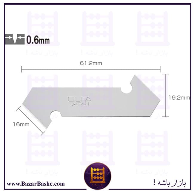 تیغ استیل پلکسی بر بزرگ الفا OLFA ژاپنی کد PB-800 بسته 3 عددی