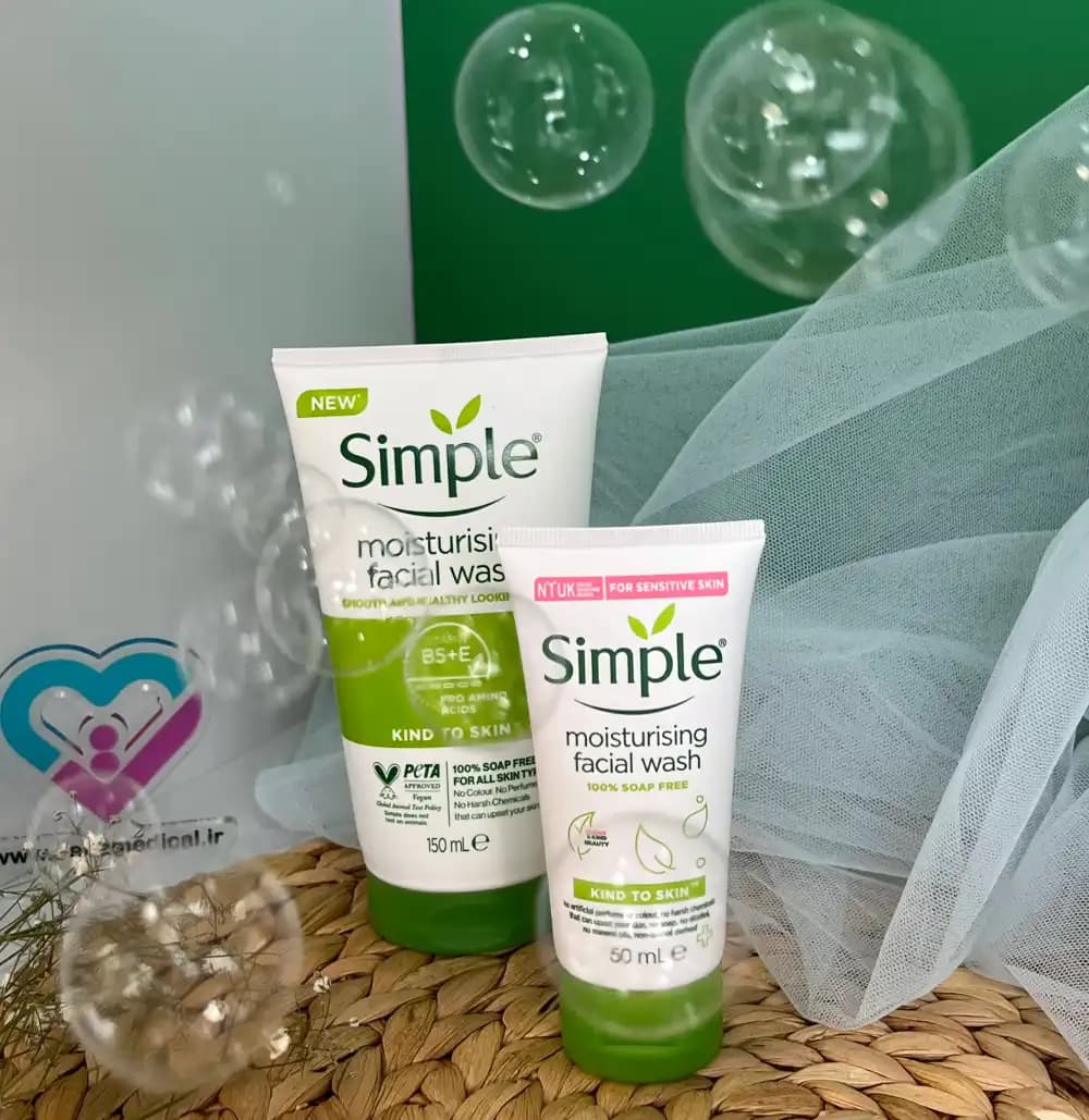 ژل شست و شو پوست خشک و حساس سیمپل (Simple Moisturizing ) — تصویر ۲
