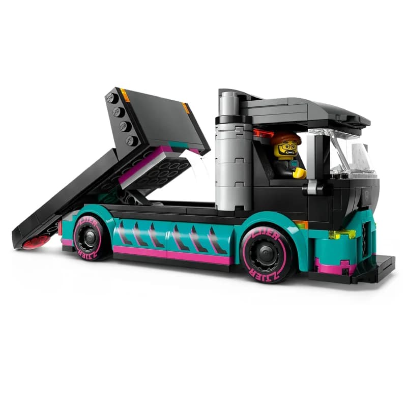 لگو Race Car and Car Carrier Truck سری سیتی کد 60406 — تصویر ۷