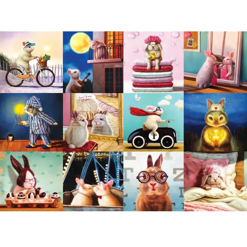 پازل 1000 تكه یوروگرافیک طرح Funny Bunnies كد5693 — تصویر ۳