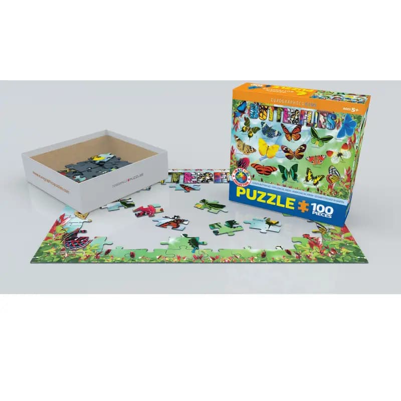 پازل 100 تكه یوروگرافیک طرح Garden Butterflies كد 6100-5485 — تصویر ۳