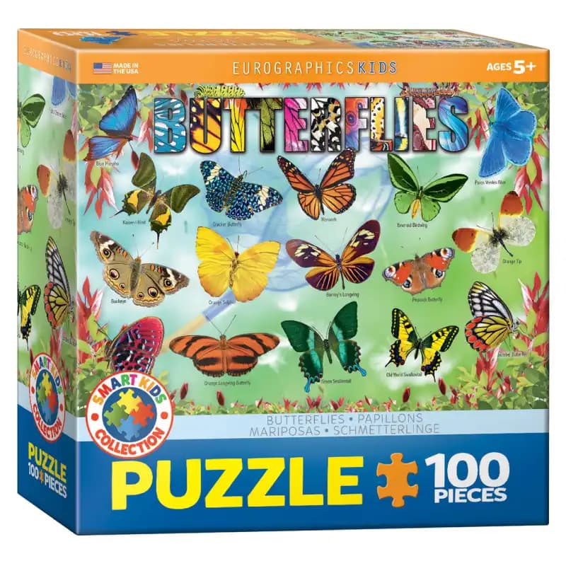 پازل 100 تكه یوروگرافیک طرح Garden Butterflies كد 6100-5485
