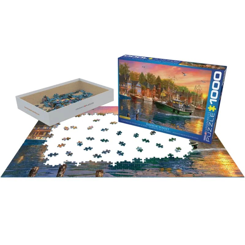 پازل 1000 تكه یوروگرافیک طرح Sunset Harbor كد 0969 — تصویر ۳