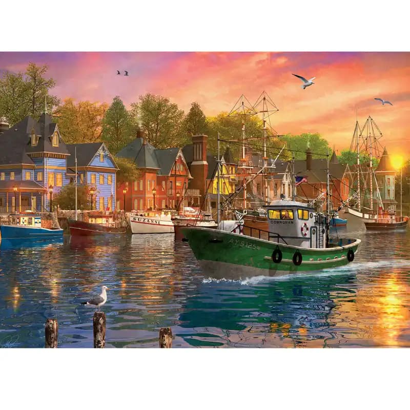 پازل 1000 تكه یوروگرافیک طرح Sunset Harbor كد 0969 — تصویر ۲