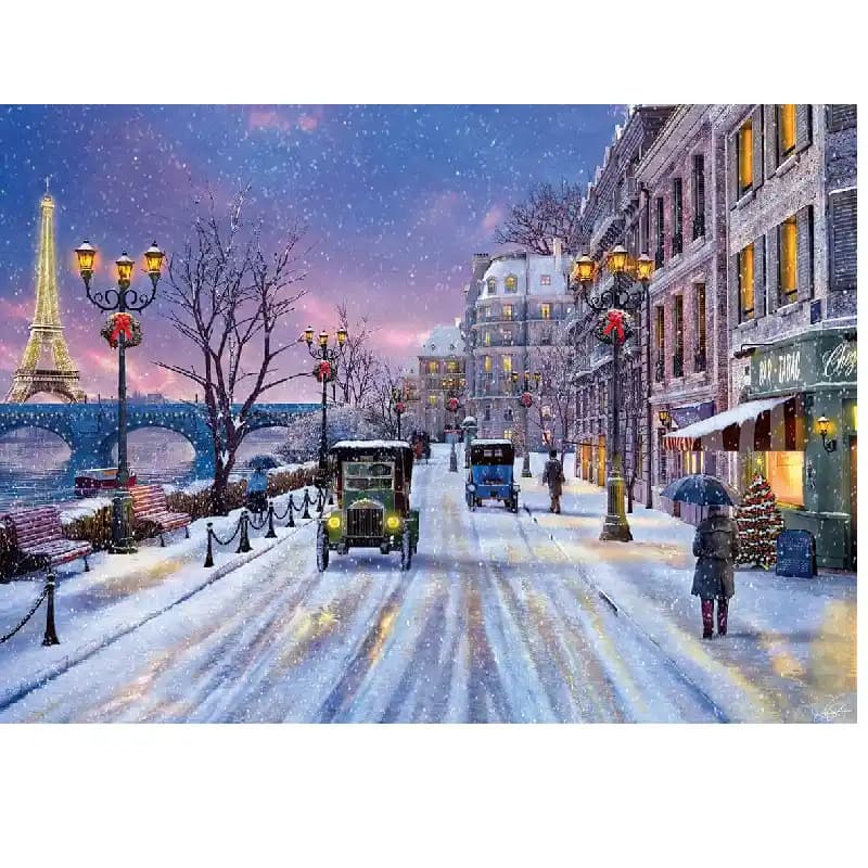 پازل 1000 تكه یوروگرافیک طرح Christmas Eve in Paris كد 0785 — تصویر ۲
