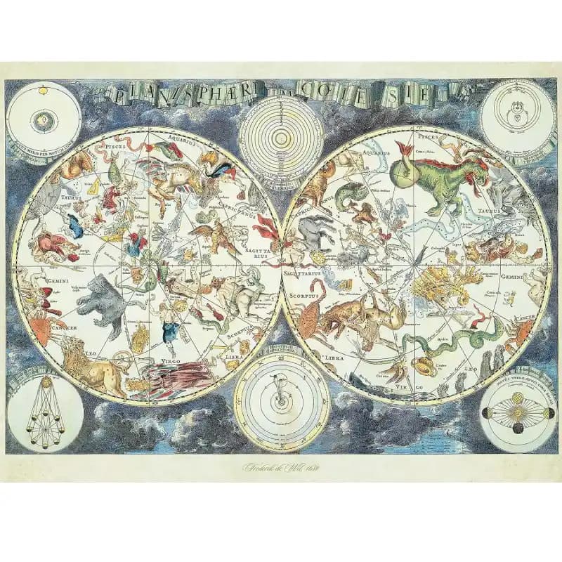 پازل 1500 تكه رونزبرگر طرح World map of fantasy beasts كد 16003 — تصویر ۲