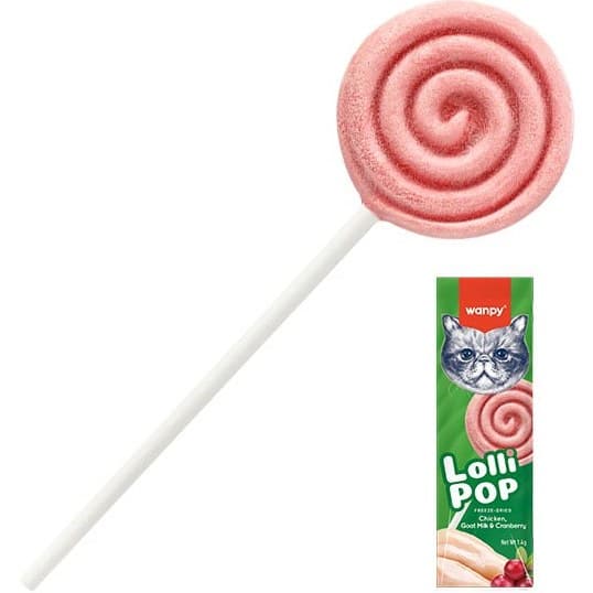 آبنبات گربه ونپی با طعم مرغ و کرنبری و شیربز