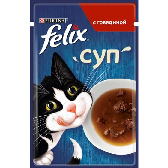 سوپ گربه فلیکس با طعم گوشت گاو (48 گرمی)