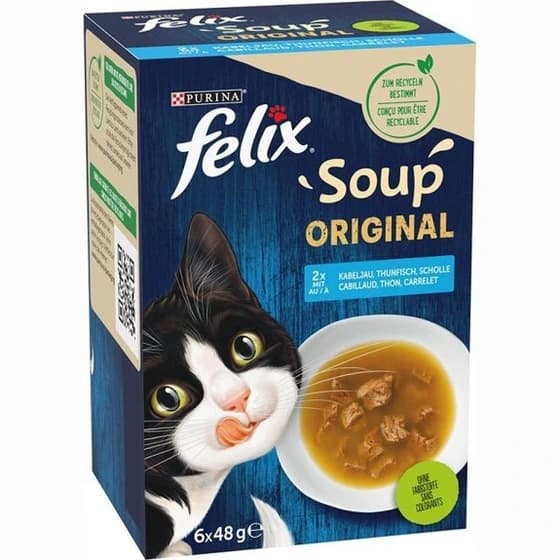 سوپ گربه فلیکس با طعم ماهی تن (48 گرمی)