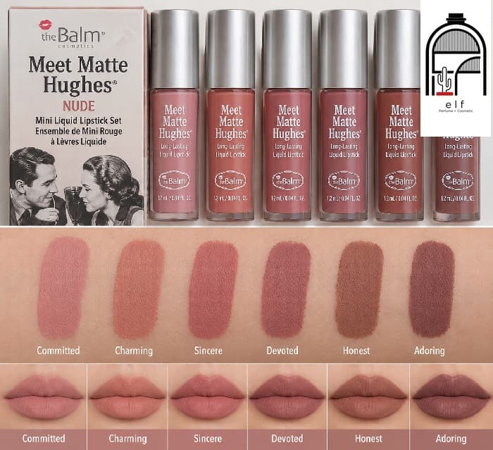 ست رژ لب مینی نود دبالم theBalm Meet Matte Hughes NUDE Mini Liquid Lipstick Set 6 عددی — تصویر ۲