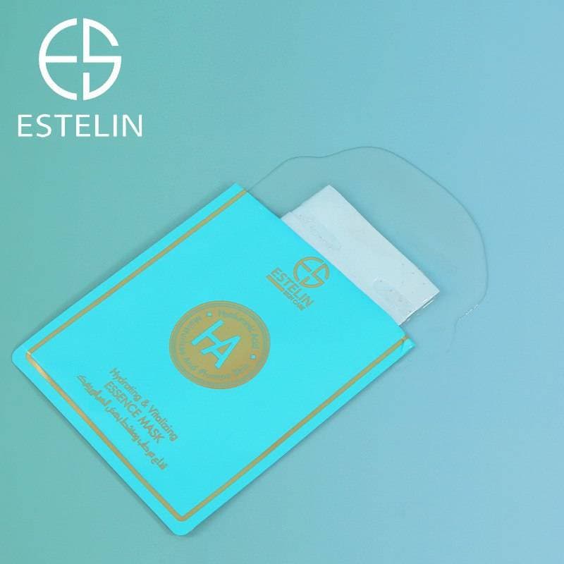 ماسک ورقه ای آبرسان و جوانساز هیالورونیک اسید استلین estelin hyaluronicacid mask مناسب انواع پوست — تصویر ۵