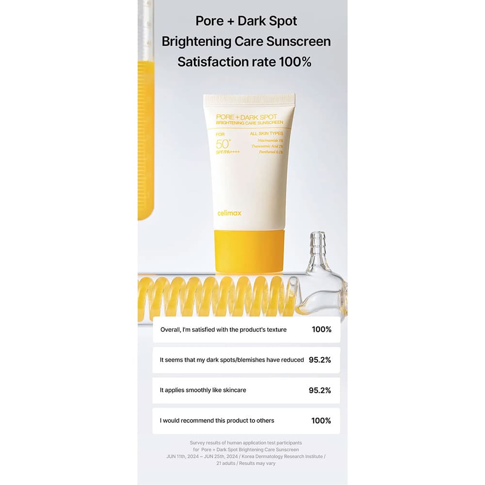 ضد آفتاب ضد لک و کنترل منافذ سلیمکس Celimax Pore + Dark Spot Brightening Care Sunscreen حجم50میلی لیتر مناسب انواع پوست — تصویر ۵