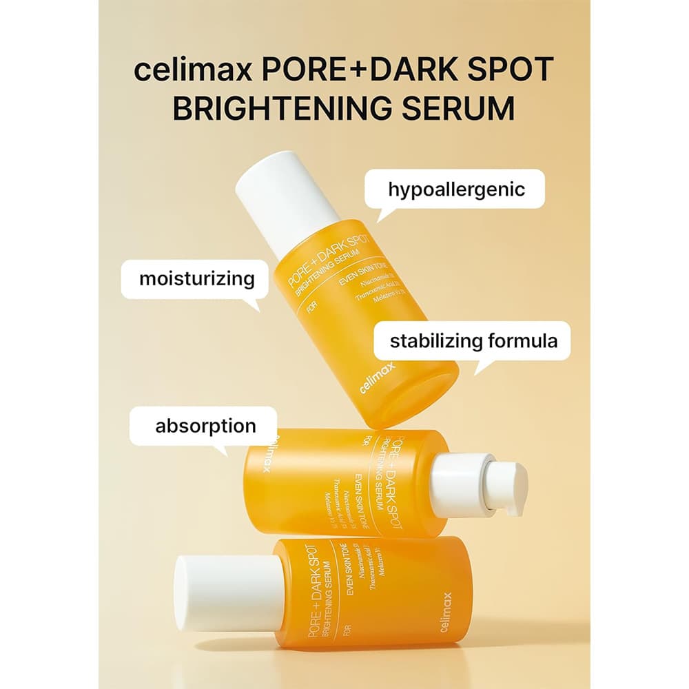 سرم روشن کننده،ضد لک و کنترل منافذ سلیمکس Celimax Pore + Dark Spot Brightening مناسب برای انواع پوست به ویژه پوستهای کدر و دارای لک حجم 30 میلی لیتر — تصویر ۶
